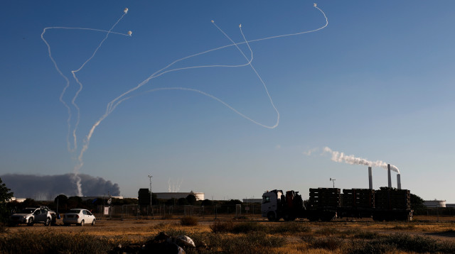 ירי רקטות מעזה (צילום: רויטרס)