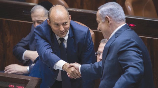 נתניהו ובנט (צילום: הדס פרוש, פלאש 90)