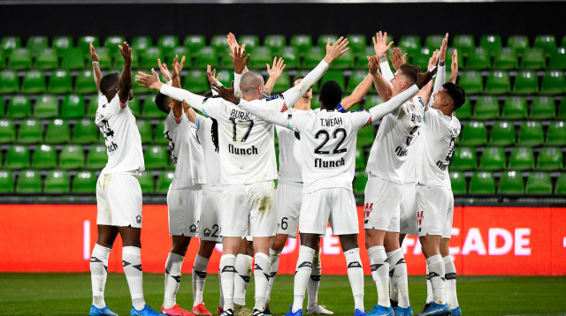 שחקני ליל חוגגים (צילום: EAN-CHRISTOPHE VERHAEGEN/AFP via Getty Images)