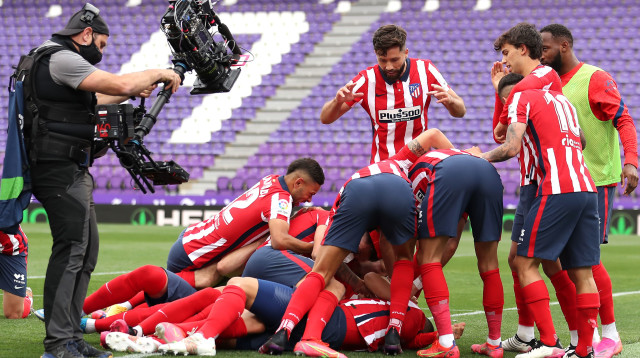 לואיס סוארס חוגג (צילום: Angel Martinez/Getty Images)