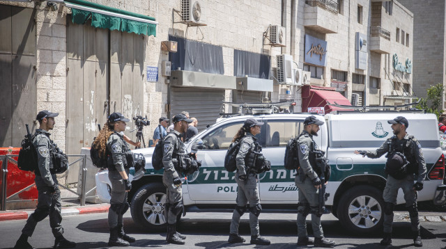 כוח מג"ב במזרח י-ם (צילום: יונתן זינדל, פלאש 90)