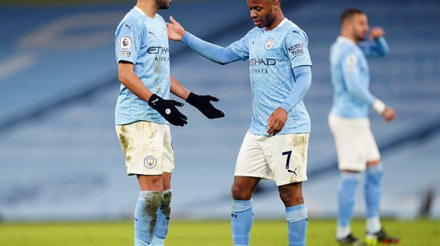 ראחים סטרלינג וריאד מאחרז (צילום: Matt McNulty - Manchester City/Manchester City FC )