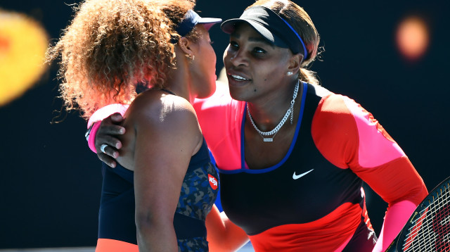 סרינה וויליאמס, נאומי אוסאקה (צילום: WILLIAM WEST/AFP via Getty Images)