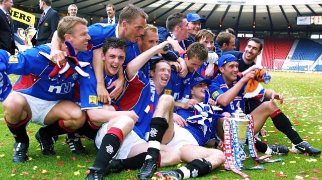 גלאזגו ריינג'רס חוגגת זכייה בגביע (צילום: PA Images / Contributor)