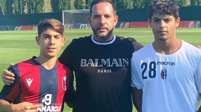 אורי עזו ויואל נגרין בבולוניה (צילום: אלבום פרטי)