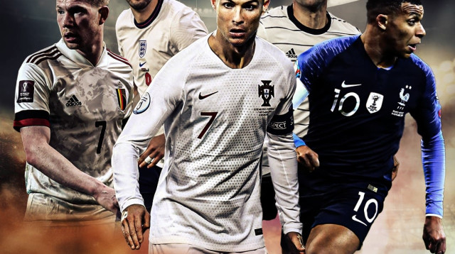 קיליאן אמבפה, כריסטיאנו רונאלדו, הארי קיין, תומאס מולר, קווין דה בריינה (צילום: Getty Images)