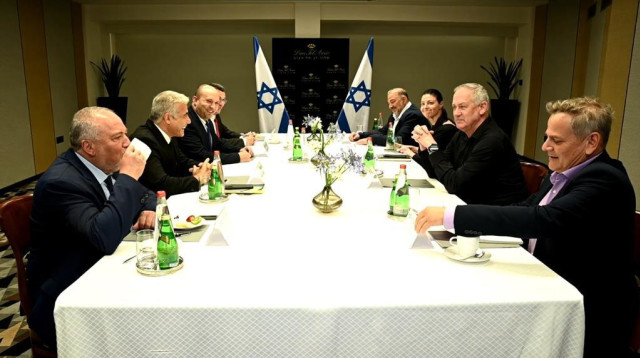 חברי "גוש השינוי" בישיבת ראשי סיעות (צילום: רענן כהן)