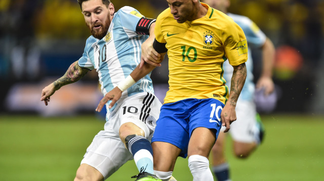 ניימאר, ליאו מסי (צילום: Pedro Vilela/Getty Images)