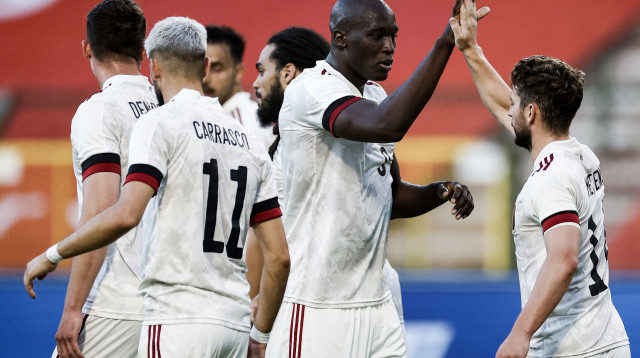 שחקני נבחרת בלגיה (צילום: KENZO TRIBOUILLARD/AFP via Getty Images)