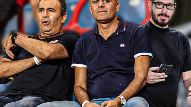 שרון ניסנוב, איציק ניסנוב, משה חוגג (צילום: ספורט1)