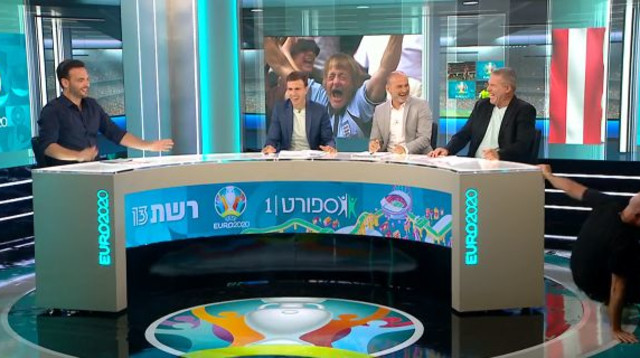 טל פרידמן באולפן של ספורט1 (צילום: מסך)