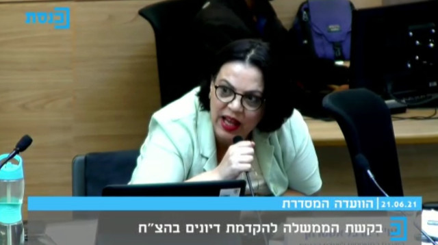 ח"כ גלית דיסטל-אטבריאן (צילום: צילום מסך ערוץ כנסת)