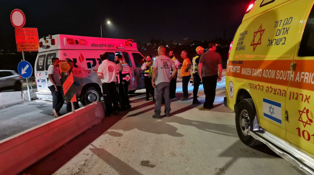 כוחות מד"א במקום האסון בבית שמש (צילום: תיעוד מבצעי מד"א)