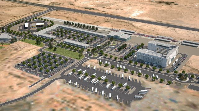 מרכז צומת הנגב - מבט ממזרח למערב (צילום: הדמיה: ארמון אדריכלים ומתכנני ערים בע"מ)