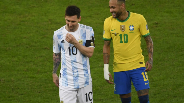 ליאו מסי, ניימאר (צילום: MAURO PIMENTEL/AFP via Getty Images)
