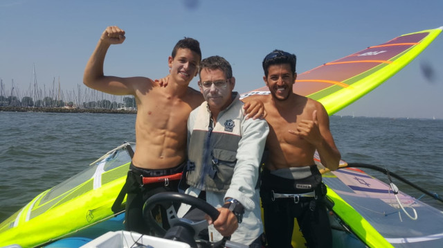 שחר צוברי, גור שטיינברג ויואב כהן (צילום: צילום: איגוד השייט)