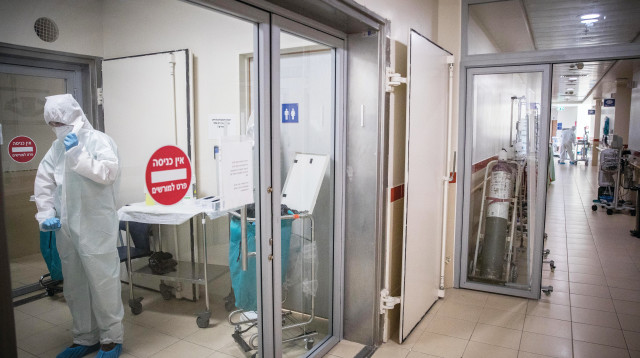 מחלקת קורונה אסף הרופא (צילום: יונתן זינדל, פלאש 90)