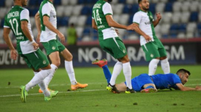 בוגדן פלאניץ', סאן מנחם, חוסה רודריגס, מוחמד אבו פאני (צילום: מכבי חיפה, האתר הרשמי)