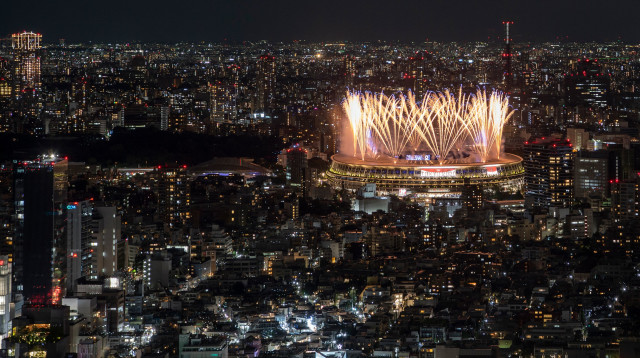 טקס הפתיחה של אולימפיאדת טוקיו 2020 (צילום: CHARLY TRIBALLEAU/AFP via Getty Images)