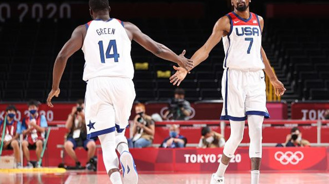 קווין דוראנט, דריימונד גרין (צילום: Gregory Shamus / Staff)