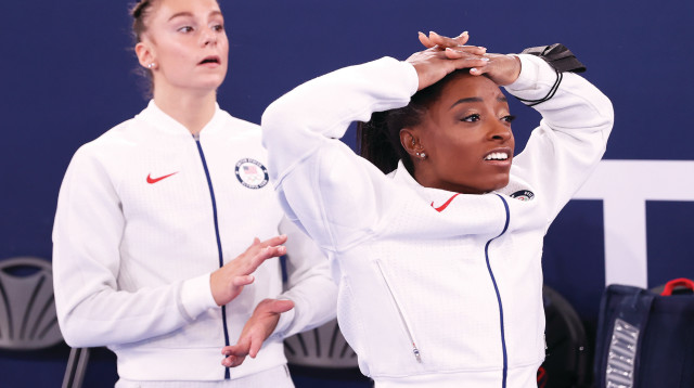 סימון ביילס (צילום: Laurence Griffiths/Getty Images)