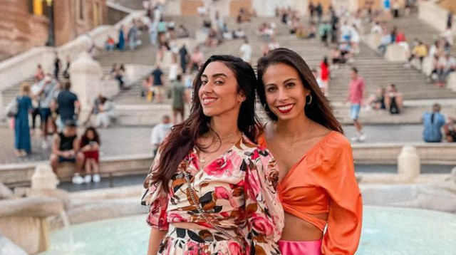 מעיין רייכמן והילה סעדה ברומא (צילום: פרטי)