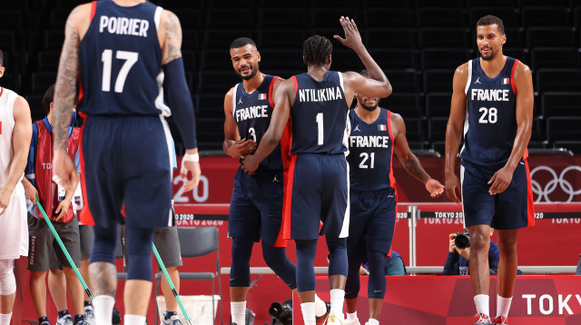 נבחרת צרפת בכדורסל (צילום: Gregory Shamus/Getty Images)