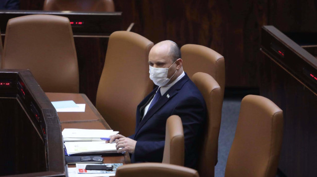 נפתלי בנט במליאת הכנסת  (צילום: מרק ישראל סלם)