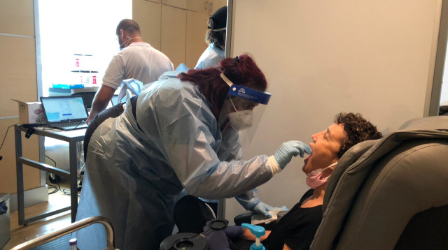 פיילוט בדיקות קורונה של חברת אל על (צילום: באדיבות אל על)