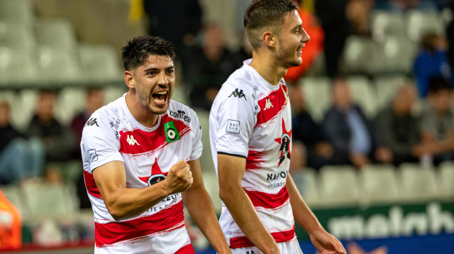 שחקני סרקל ברוז' חוגגים (צילום: KURT DESPLENTER/BELGA MAG/AFP via Getty Images)