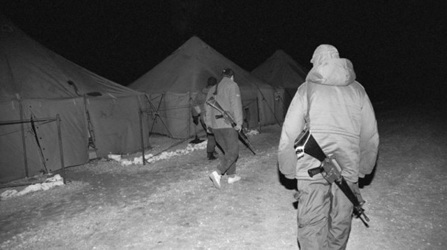 זירת אירוע "ליל הקלשונים ב-1992 (צילום: חיים מנדל, דובר צה"ל)