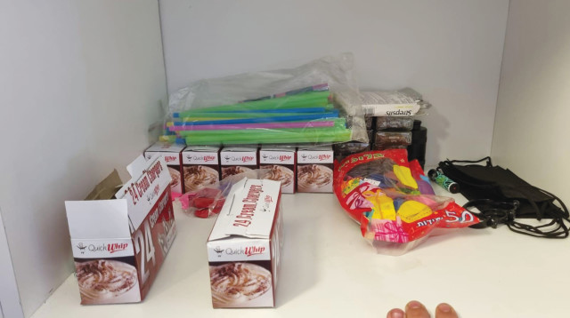 גז הקצפת (צילום: דוברות המשטרה)