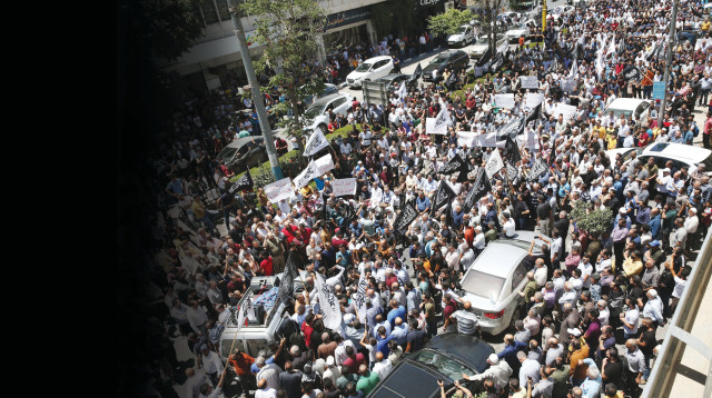 הפגנה נגד הרשות הפלסטינית בחברון (צילום: וויסאם השלמון, פלאש 90)