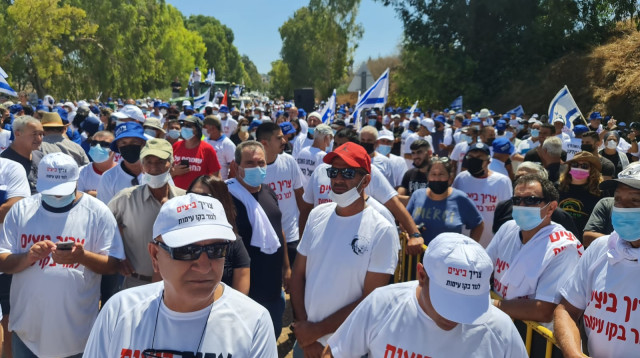 מחאת החקלאים בגבול לבנון (צילום: ללא קרדיט)