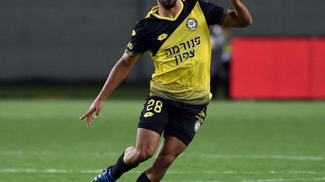שחקן מכבי נתניה אלעד שחף (צילום: ברני ארדוב)