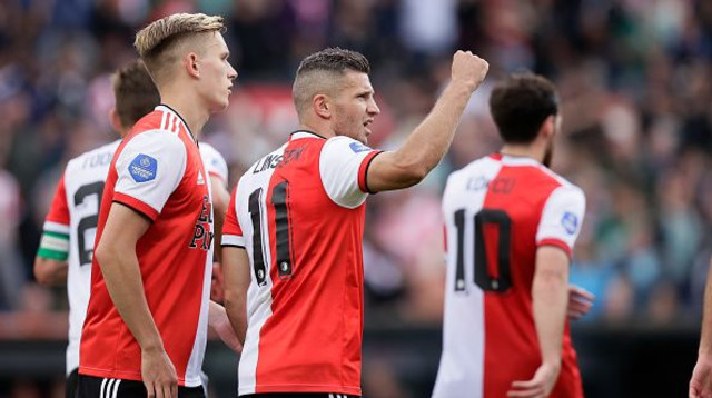 בריאן לינסן חוגג (צילום: Erwin Spek/Soccrates/Getty Images)