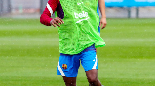 אנסו פאטי באימון ברצלונה (צילום: אתר רשמי, האתר הרשמי של ברצלונה)
