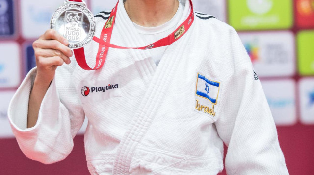 זוכת מדליית הכסף בגרנד סלאם תל אביב גילי כהן (צילום: אתר רשמי, עודד קרני, איגוד הג'ודו)