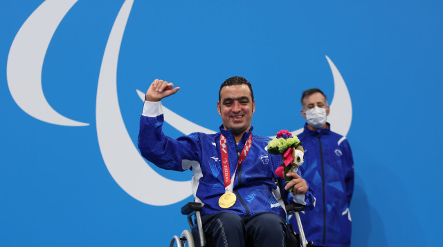 השחיין הפראלימפי איאד שלבי (צילום: רויטרס)