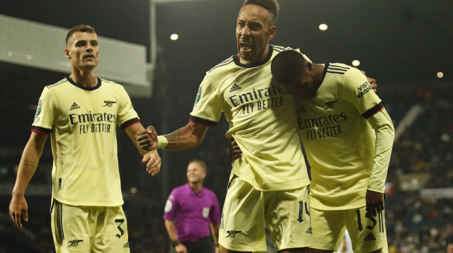 פייר אמריק אובמיאנג חוגג (צילום: רויטרס)