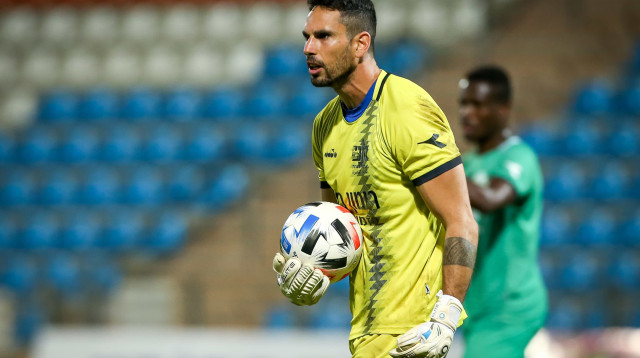 גד עמוס שוער מכבי אחי נצרת (צילום: מאור אלקסלסי)