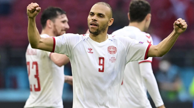 מרטין ברייתווייט שחקן נבחרת דנמרק (צילום: רויטרס)