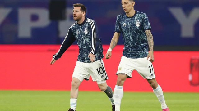 אנחל די מריה, ליאונל מסי (צילום: GettyImages, Agustin Marcarian - Pool/Getty Images)