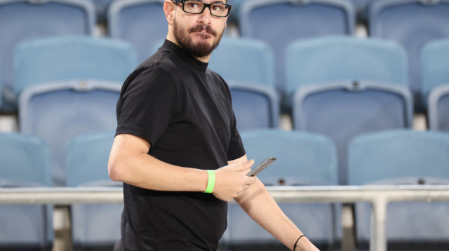 הגיע לאימון לפני מחזור הפתיחה. חוגג (צילום: דני מרון)