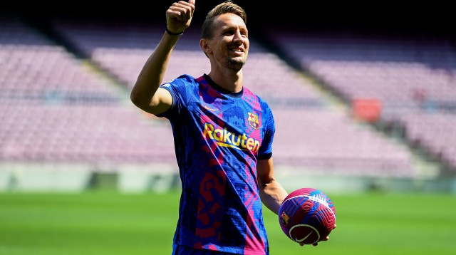 שחקן ברצלונה לוק דה יונג (צילום: GettyImages, David Ramos)