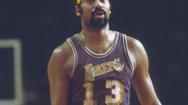 ווילט צ'מברליין במדי לוס אנג'לס לייקרס (צילום: GettyImages, Focus On Sport)