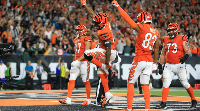 שחקני סינסינטי בנגאלס חוגגים (צילום: GettyImages, Ian Johnson/Icon Sportswire)
