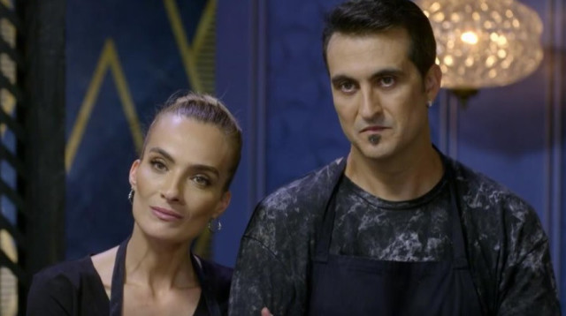 אילנית לוי ואחיה אשר ב"המטבח המנצח" (צילום: צילום מסך קשת 12)