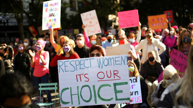 מחאה נגד האיסור על הפלות בטקסס (צילום: רויטרס)
