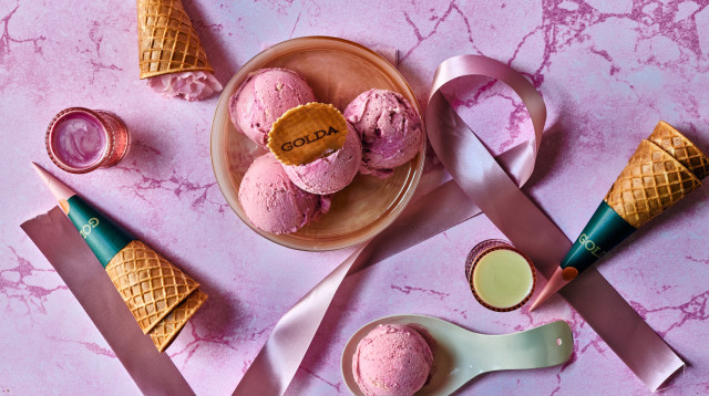 גלידה גולדה ורודה (צילום: my social)